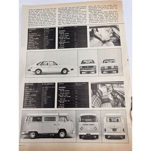 Vintage Rare VW Volkswagon Bus Original Magazine Print Ad